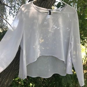 ❄Sheer Loose Fit Crop Top-EUC